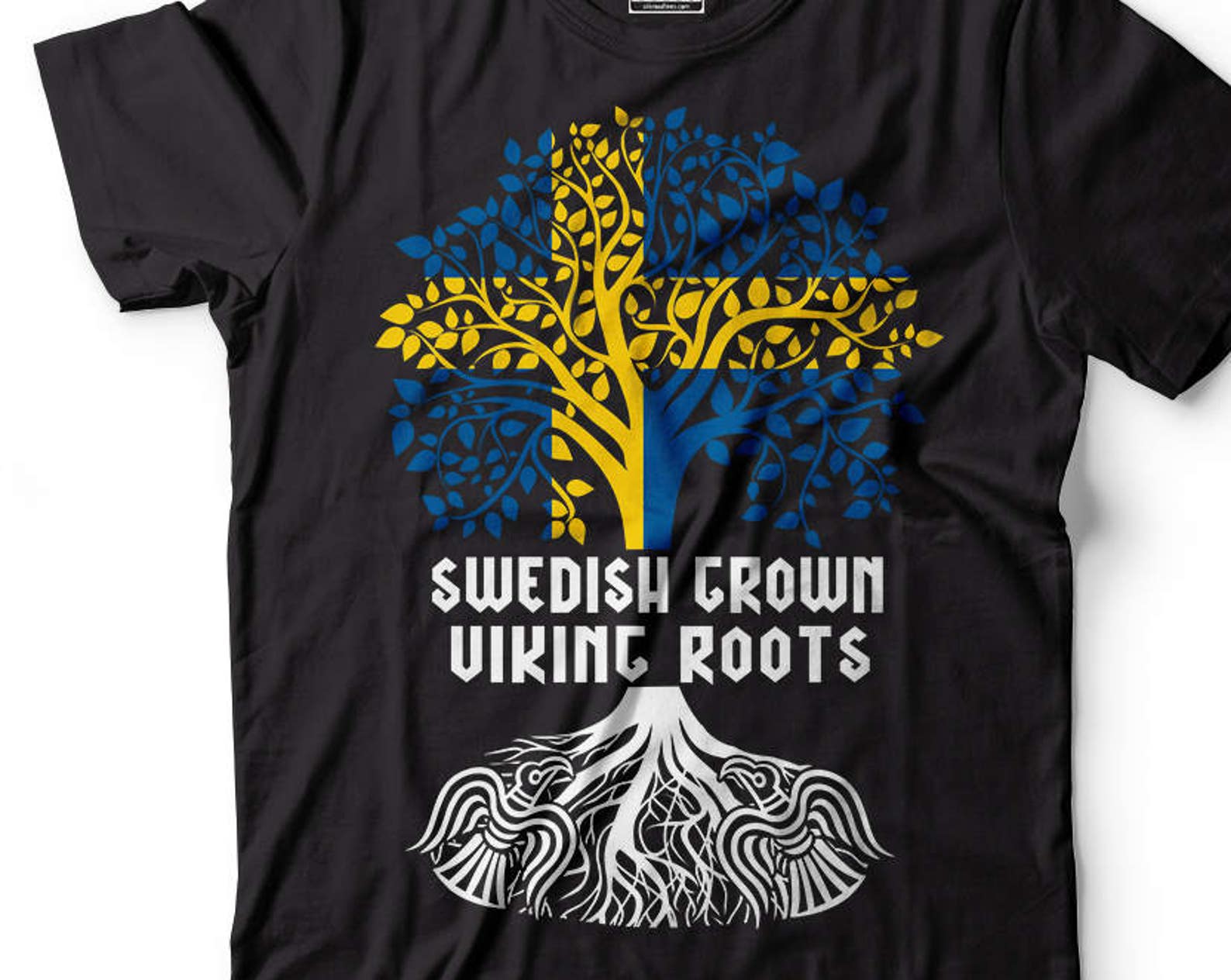 Swedish Grown Viking Roots T-Shirt Sweden Viking Patriotic Tee Shirt 4XL