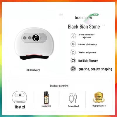 Smart Bianstone Gua Sha Tool: Temperature-Controlled Facial Scraper for Full-Body Lymphatic and Meridian Massage