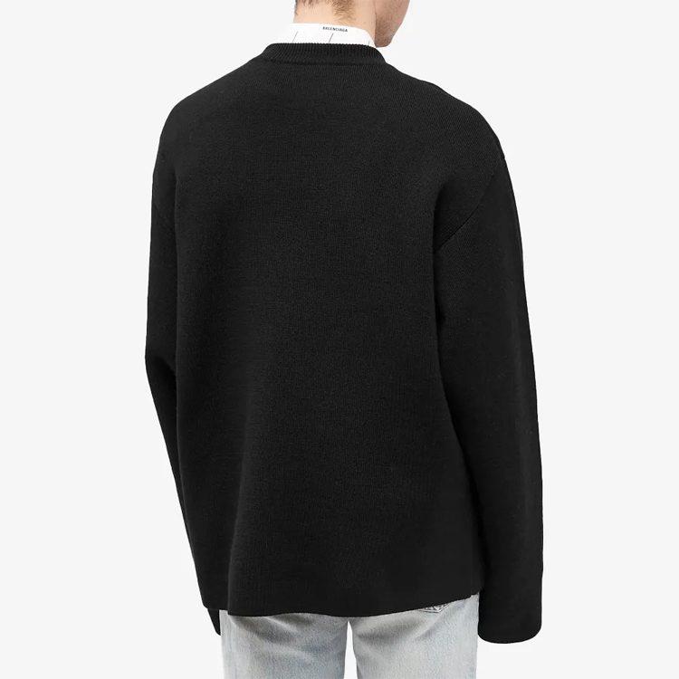Balenciaga Knitwear Loose Fit Men's Black 646491T15952771