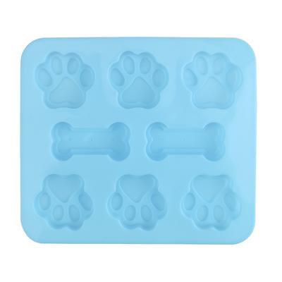 Dog Bone Dog Footprint Cake Mold 2 In 1 Pet Cat Dog Paws DIY Baking Mold Chocolate Mould Creative
