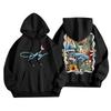Unisex Lightweight Long Sleeve Hooded Pullover Sweatshirt with Print