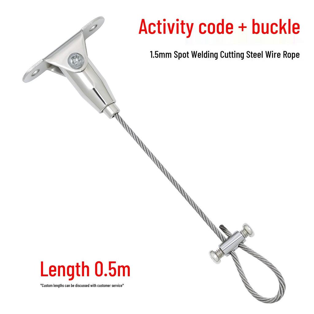 Acrylic Sign Suspension Kit with Adjustable Steel Wire and Self-Locking Buckle