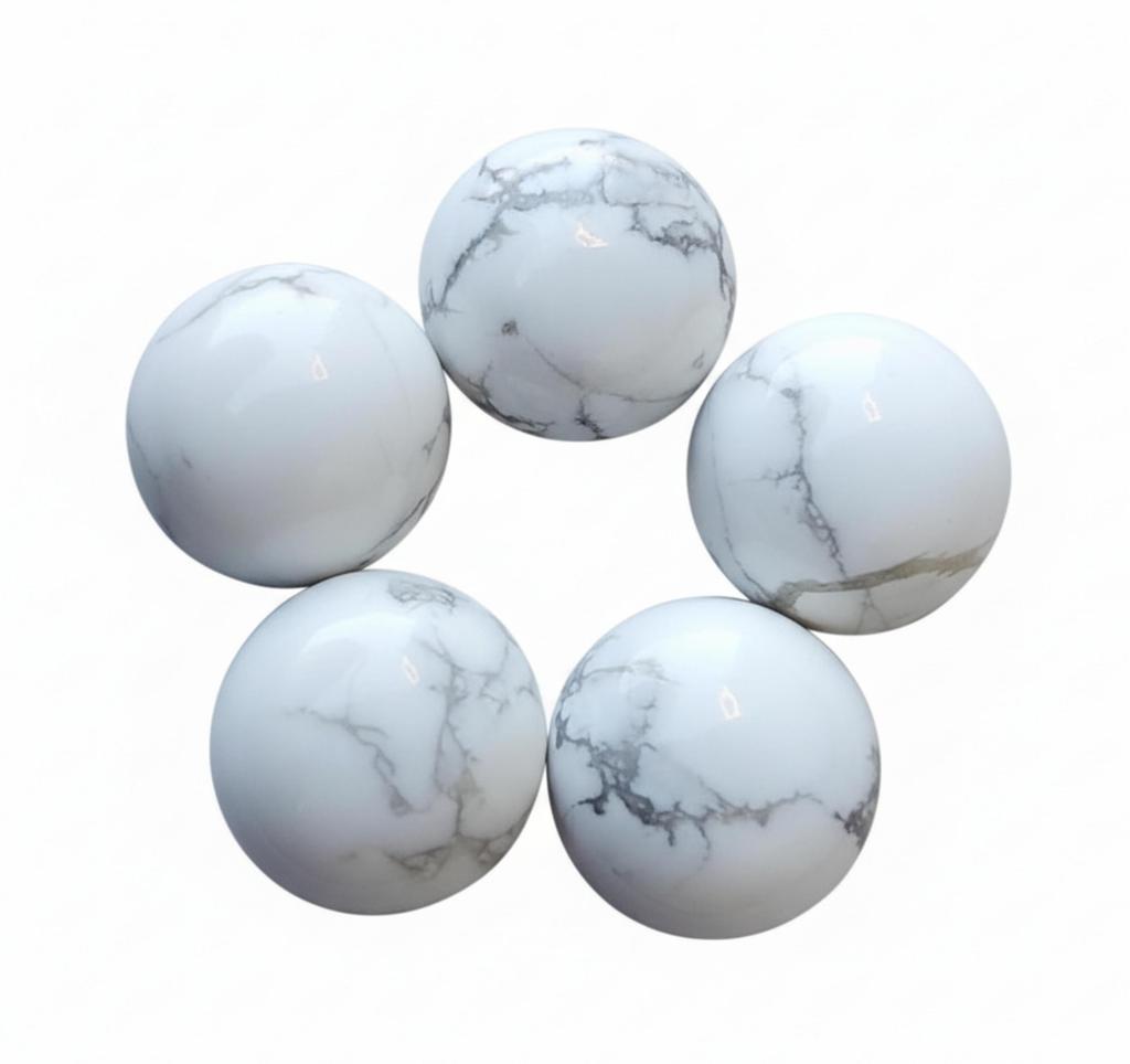 Natürlicher Howlith Edelstein Runder Cabochon Flachrückstein für Schmuckherstellung AAA+