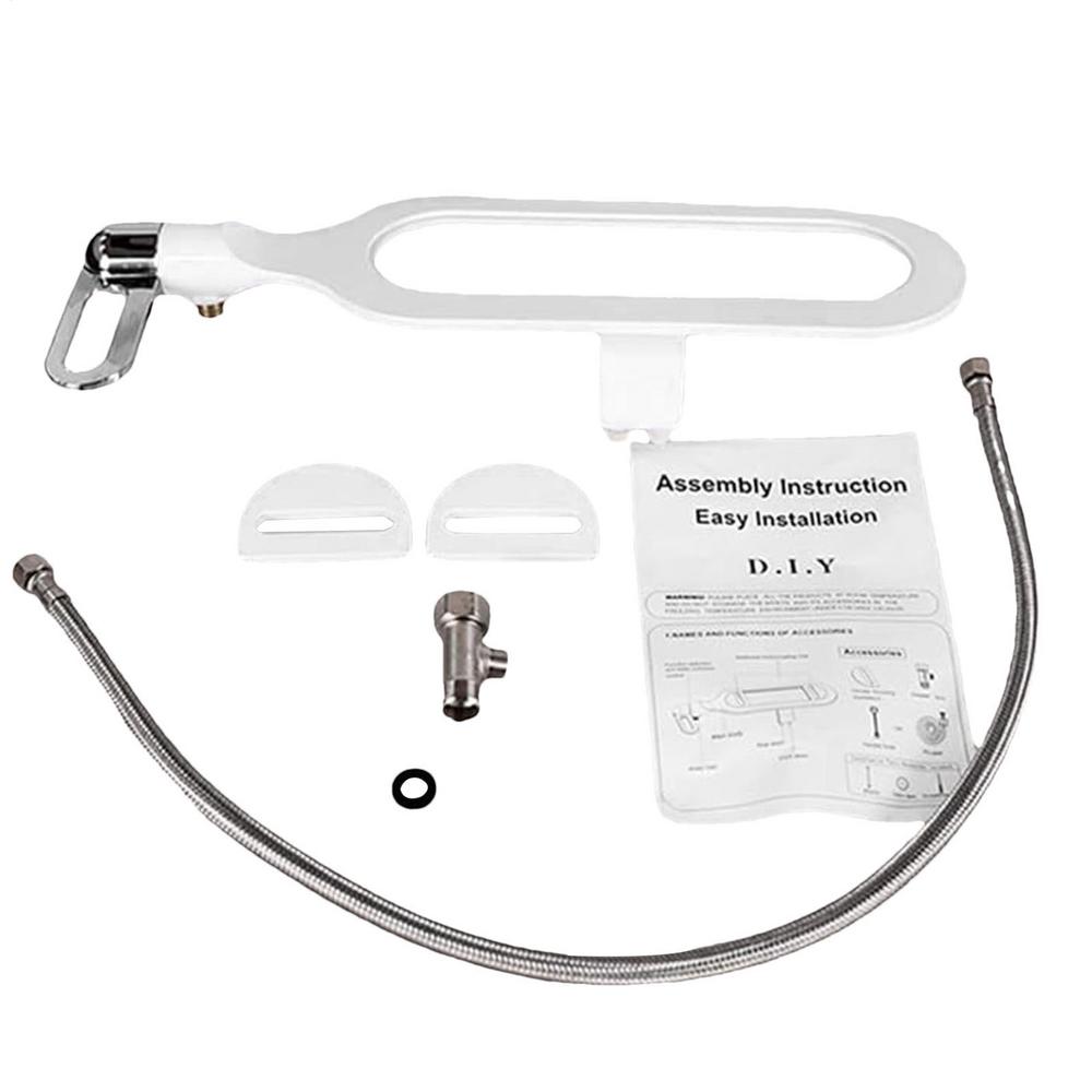 

Умный туалетный биде-распылитель Неэлектрический самоочищающийся инструмент для биде С регулируемым давлением Насадка для унитаза для ванной комнаты Отеля белый