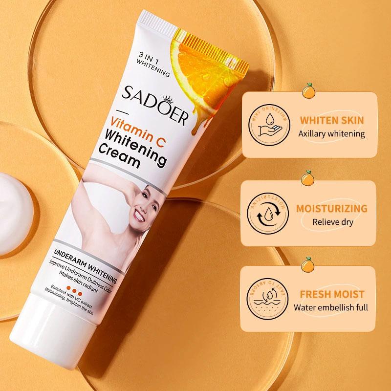 Sadoer Vitamin C Body Lotion Moisturizing Armpit Body Care Nourishing Anti Drying Tender Smooth Exfoliating Creams Skin Care
