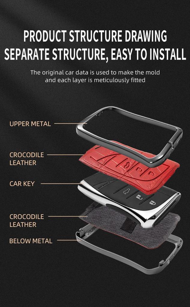 Lexus ES & NX Key Cover: Compatible with ES200, ES300H, RX300, NX260, NX200, RX350H Models.