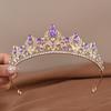 Baroque Rhinestone Bridal Crown - European Style Wedding Headdress for Women