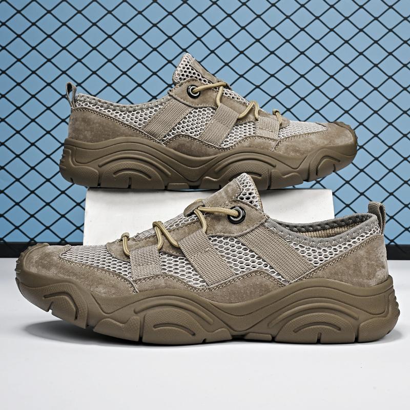 Fashion Men's Breathable Mesh Sports Sandals Lightweight Walking Shoes Outdoor Beach Flats Hollow Out Mens Sneakers Classic Mens Loafers