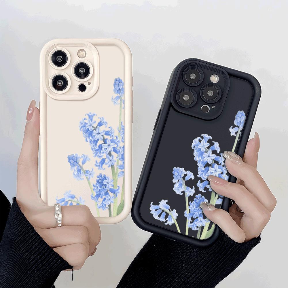 Blue Hyacinths Watercolor Phone Case for Xiaomi Redmi Note 14 13 12 11 10 9 8 7 Gel Flexible Anti Scratch Protective Case