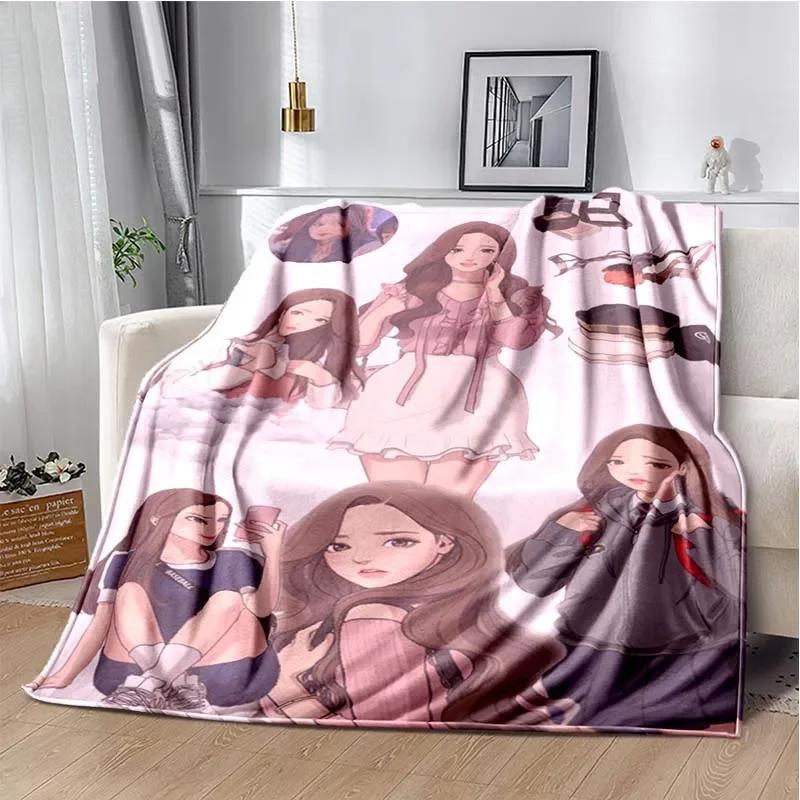 True Beauty Hwang in Youp Cha EunWoo Printed Blanket Leisure Sofa Blanket Home Office Air Conditioning Soft Leisure Customizable
