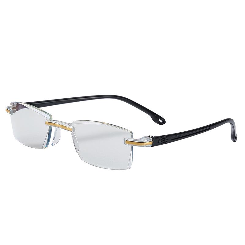 Hot-Selling Black Tech Anti-Blue Light Diamond-Cut Autofocus Reading Glasses