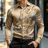 New Men's Long Sleeve Shirt Traditional Art 3D Printing Business Office Nightclub Wedding Casual Single breasted Men's Top