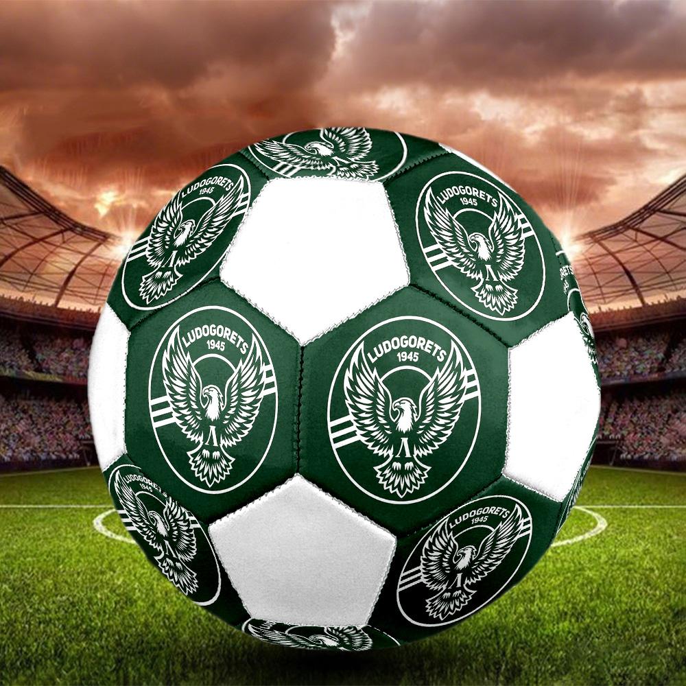 1PC PFC Ludogorets Size 5 Soccer Ball PrahaIndoor Soccer Ball Colorful All Ages Machine Stitched PVC Competition Ready Durable High-Bounce
