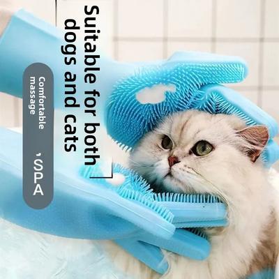 Guanti da bagno, massaggio, rimozione peli per animali domestici, spazzola da bagno, spazzola da bagno per cani, spazzola da massaggio per animali domestici, guanti di alta qualità, spazzola in silicone