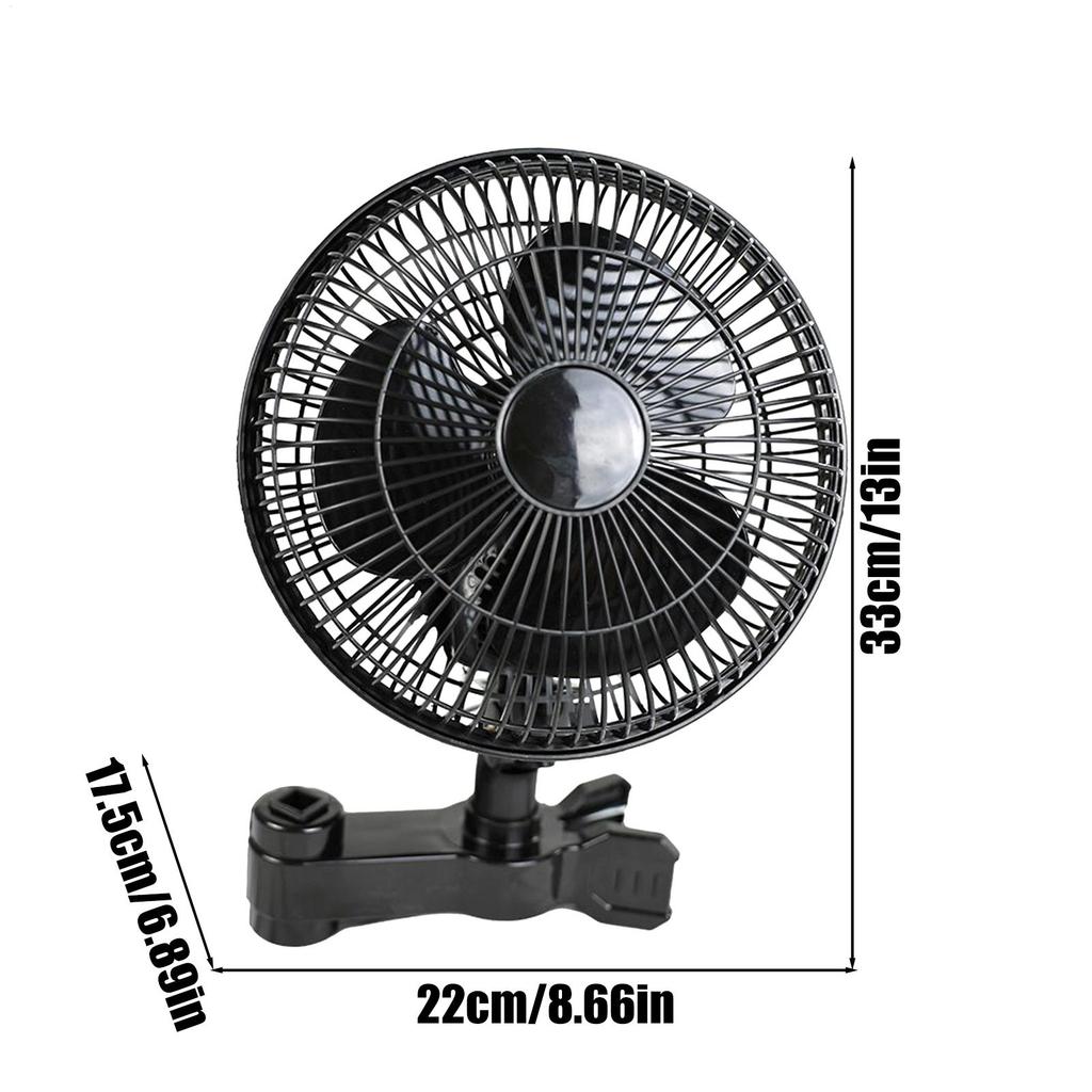 Grow Tent Fan Powerful Oscillating Ventilator Clip on Tent Fan with 2 Speed Settings for Gym Camping Kitchen RV Greenhouse