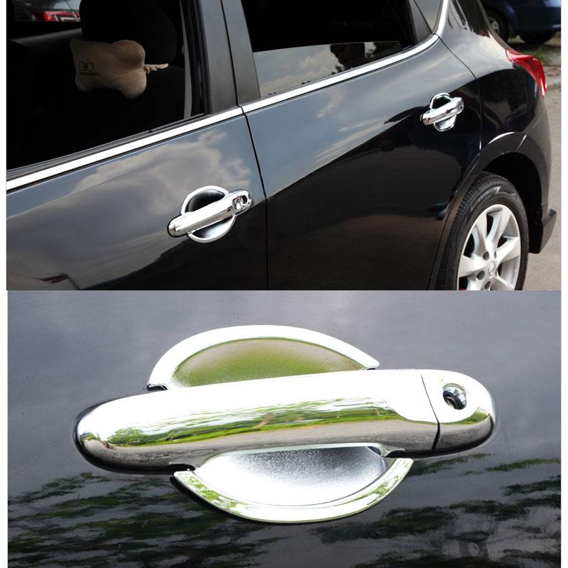 For Nissan Juke 2011-2018 ABS Chrome Side Door Handle Cover Trim & Door Bowl Cover Car Styling 2012 2013 2014 2015 2016