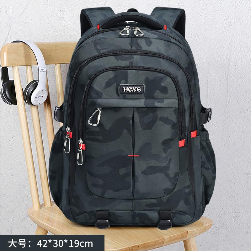Junior High School Student Schoolbag Boys And Girls Large Capacity Backpack Light Camouflage Multi-Functional Casual Backpack
