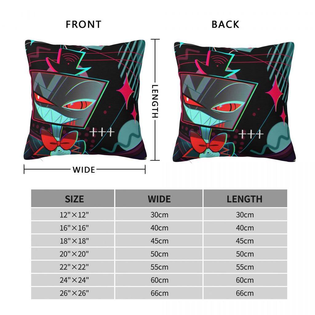 Hazbins Hotels Vox Kissenbezug Druck Polyester Kissenbezug Dekoration Kissenbezug Abdeckung Zuhause Quadratisch 45X45cm