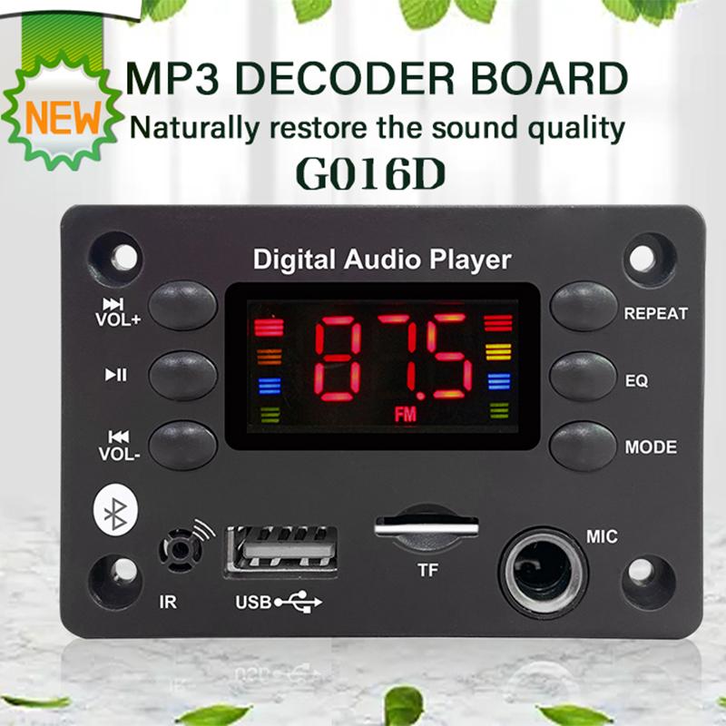 DC 5V 12V Bluetooth 5.0 Decoder Board Auto Freisprecheinrichtung Audio Module USB TF FM Radio Mp3 Musik-Player