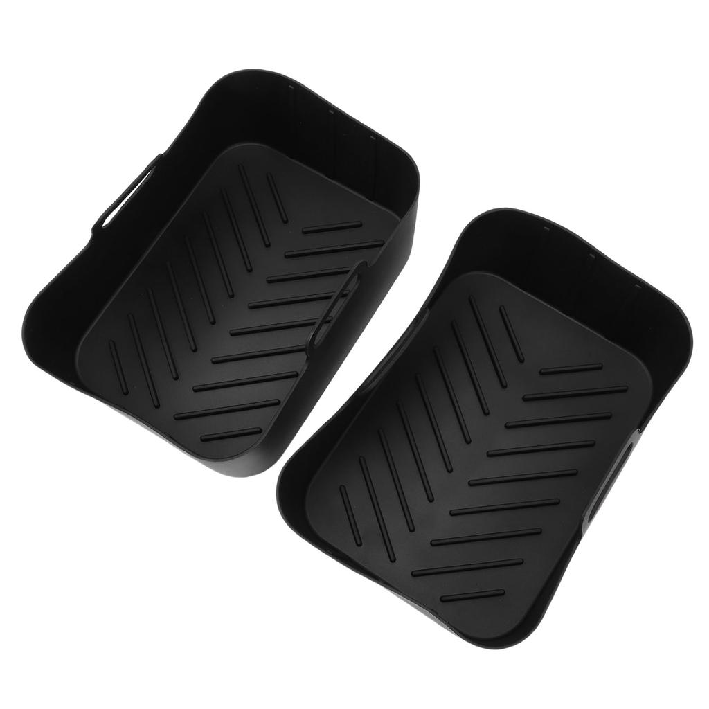 2pcs Silicone Fryer Liners Fit for Foodi Max Dual Zone AF400EU AF300EU 9.5L Fryer Rectangle Reusable Fryer Baskets