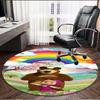 Masha and The Bear Print Round Rug, Washable Floor Carpet, For Entryway Dorm Laundry Room Office Study, Home Decor Birthday Christmas Gift