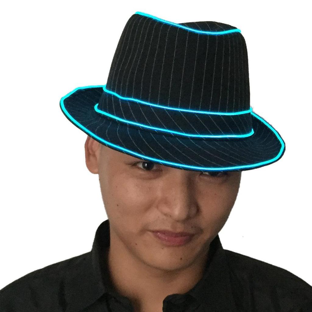 LED Light-Up British Style Jazz Top Hat - Flashing Festival & Masquerade Party Prop