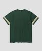 AGOD Übergroßes Vintage Rugby Kurzarm-T-Shirt [Tiefgrün]