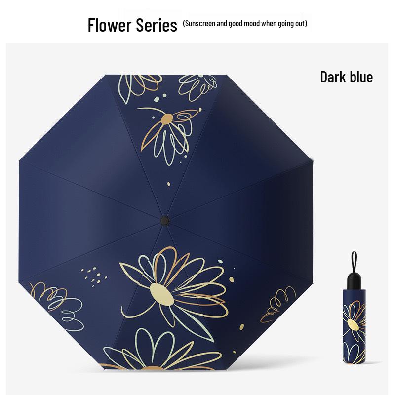 Premium Black UV-Resistant Dual-Purpose Women's Umbrella & Parasol