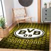 Borussia Dortmund Benutzerdefinierter Namens Teppich Design für Arbeitszimmer Spielzimmer Schlafsaal Spielzimmer Rutschfester Teppich Büro Heimdekoration