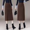Autumn 2025 Bestseller: Versatile High-Waisted Pleated Skirt with Slit - Loose, Casual, and Flattering