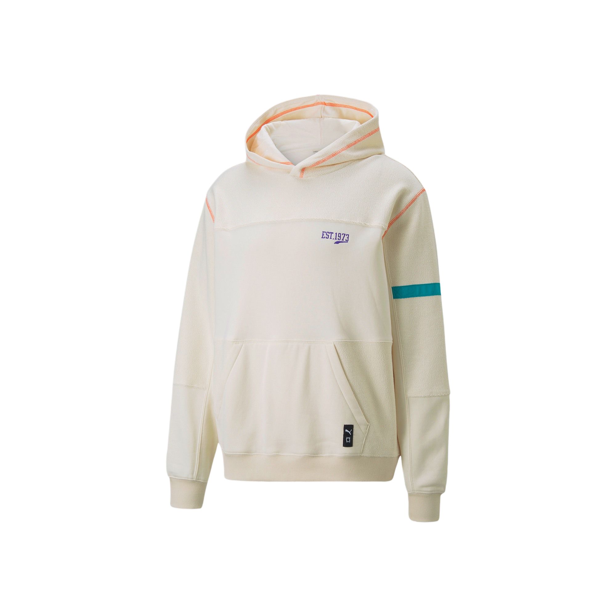 PUMA Sweatshirts Men s White Hooded Moderate Regular 536455-01 L