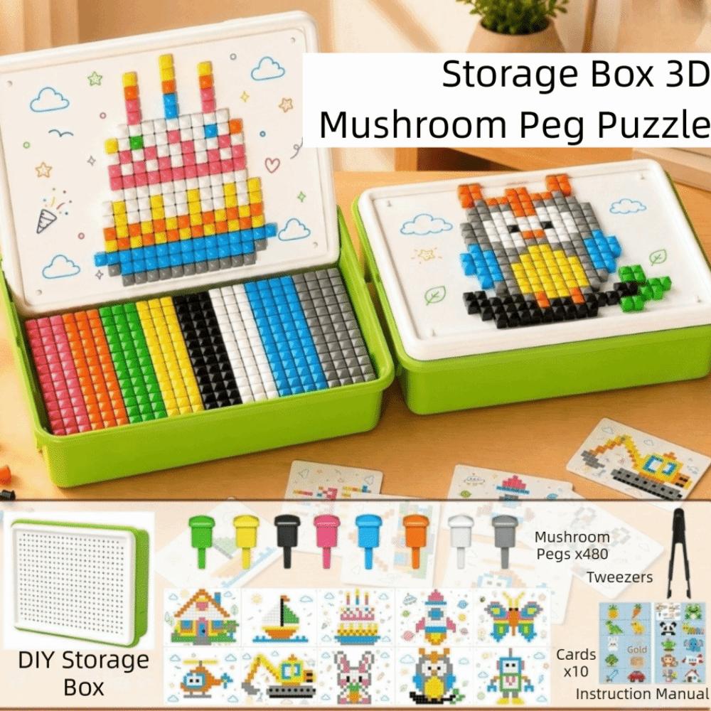 Motor Skills Development Mushroom Nail Brain Game Fine Motor Skills Brain Game Puzzle  Kids