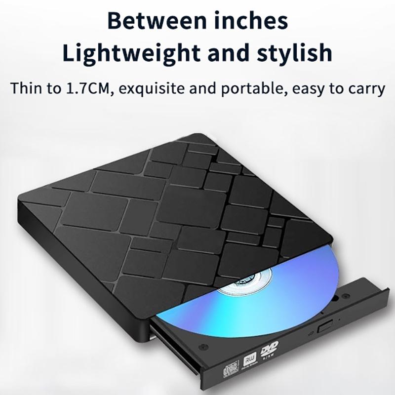 Typec+USB 3.0 Externes Blu-Ray-Laufwerk CD24X High-Speed-Laufwerk Werkzeuge Und Brennschreiber-Adapter DVD CD Extern Multifunktion A3Y9