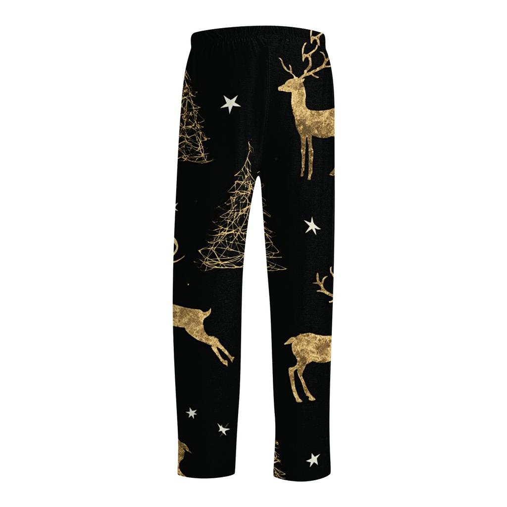 Men's Christmas Print Pajama Pants for and Sleep
