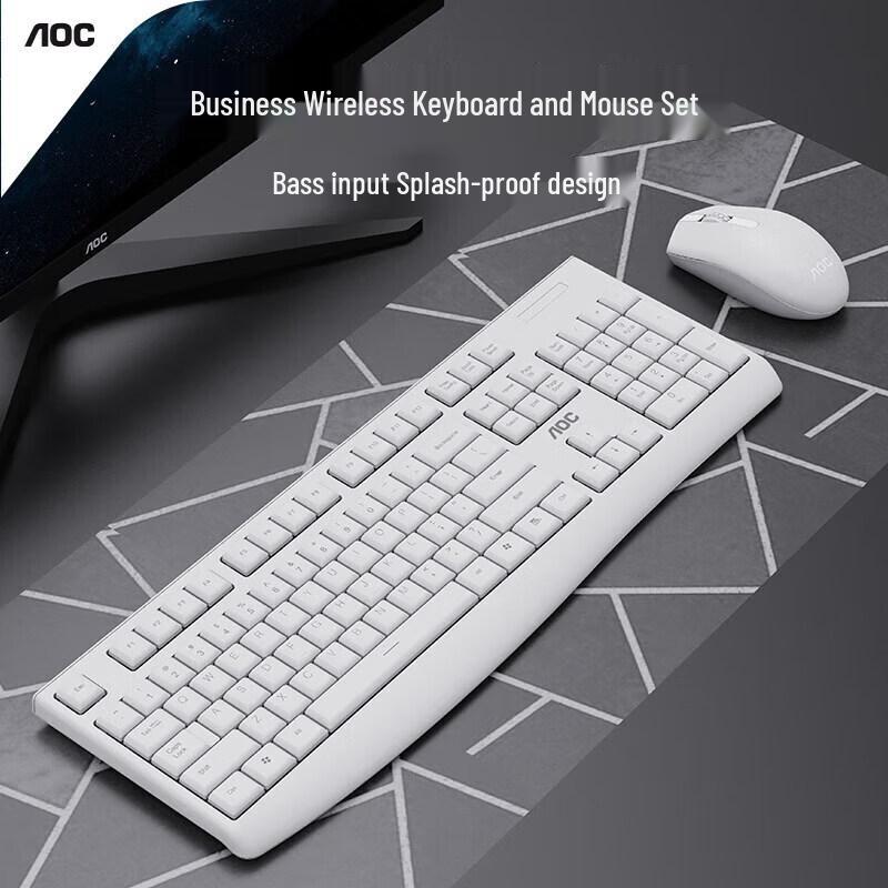AOC KM220 Wireless Keyboard and Mouse Combo with Mouse Pad