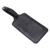 Luggage Baggage Tag Rain Proof PU Leather Soft Lock Design Stylish Luggage ID Label for Travel and Business Trip Black