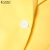 ZANZEA Frauen Kurzarm Blazer Mantel Revers Kragen Elegante Casual Jacken Outwear Plus Größe