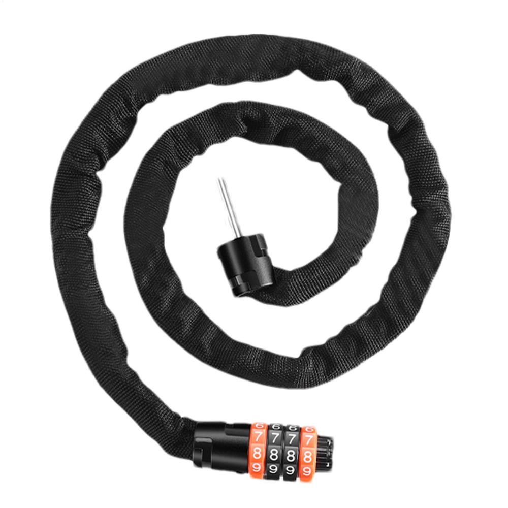 Cycle Lock Cable Long Security Resettable Locks 4 Digit Combination Cable Riding Accessories For Outdoor Commute Trip Fence Gate