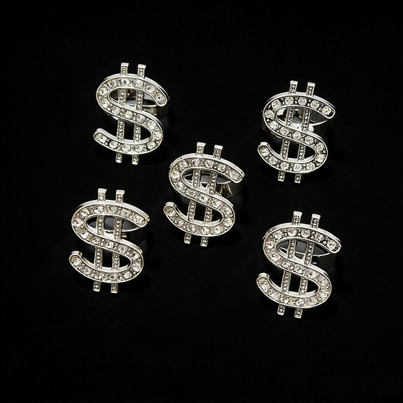 Gold Silber Punk Hip Hop Dollarzeichen Ring Für Frauen Männer Trendy Rock Party Schmuck Geschenk