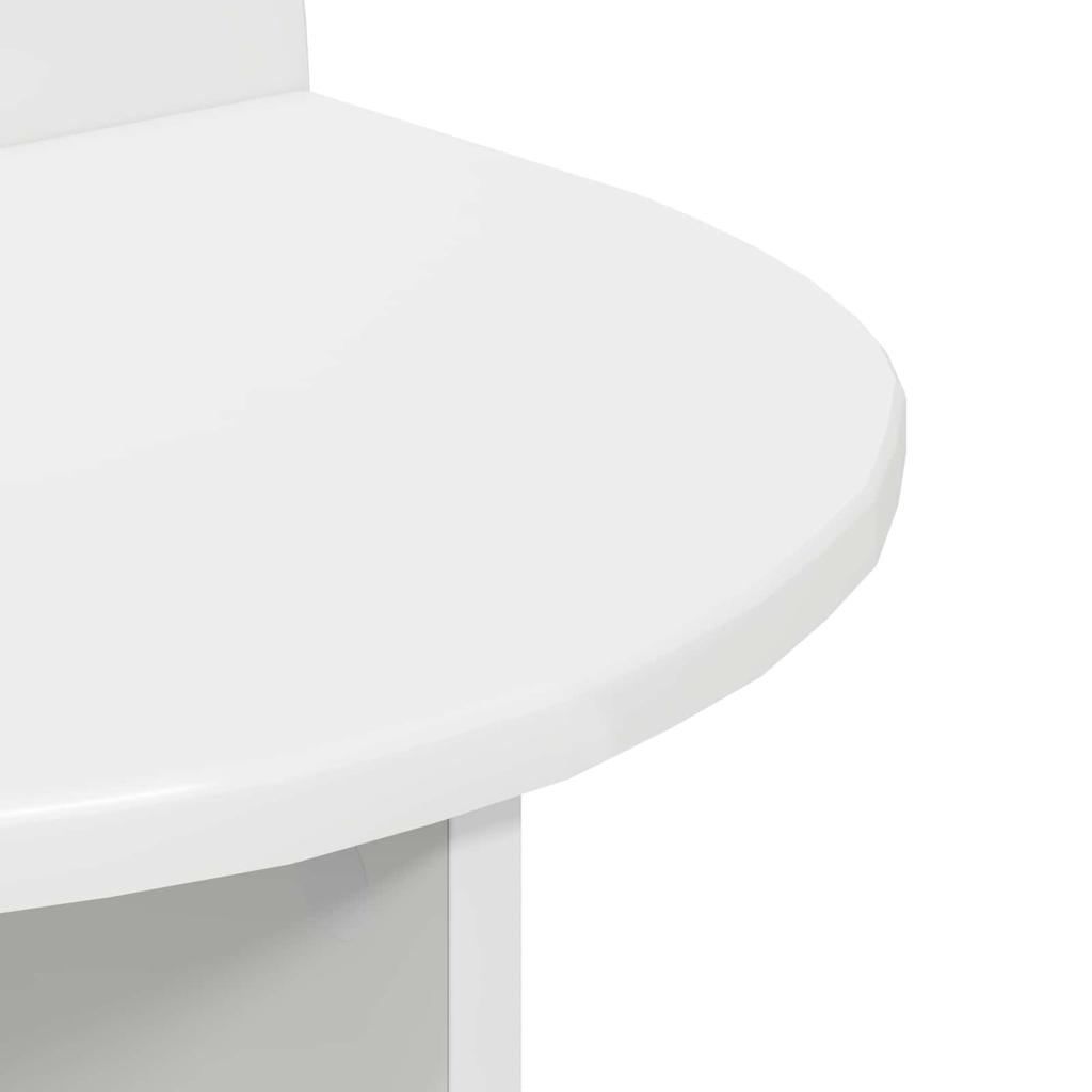 Nightstand White 40 x 35.5 x 45.5 cm Engineered Wood