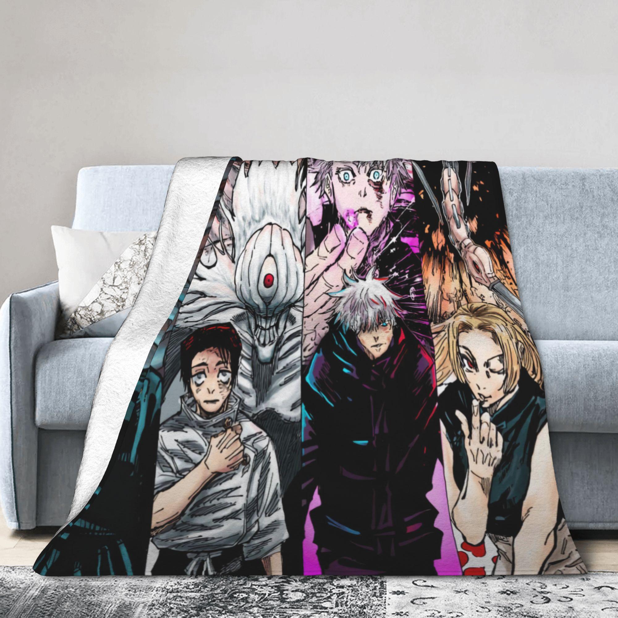 

The Heroes Jujutsu Kaisen Warm Soft Blankets Kids Adult Plush Bedding Throws Novelty Couch Chair Flannel Bedspread Bed Cover 80x120cm