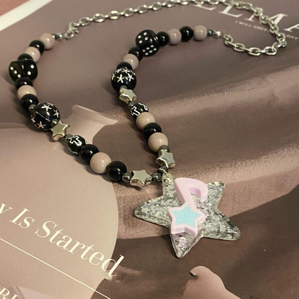 Irregular Collar Bone Chain Colourful Clavicle Chain Cartoon Jewelry Pendant Necklace  Girls