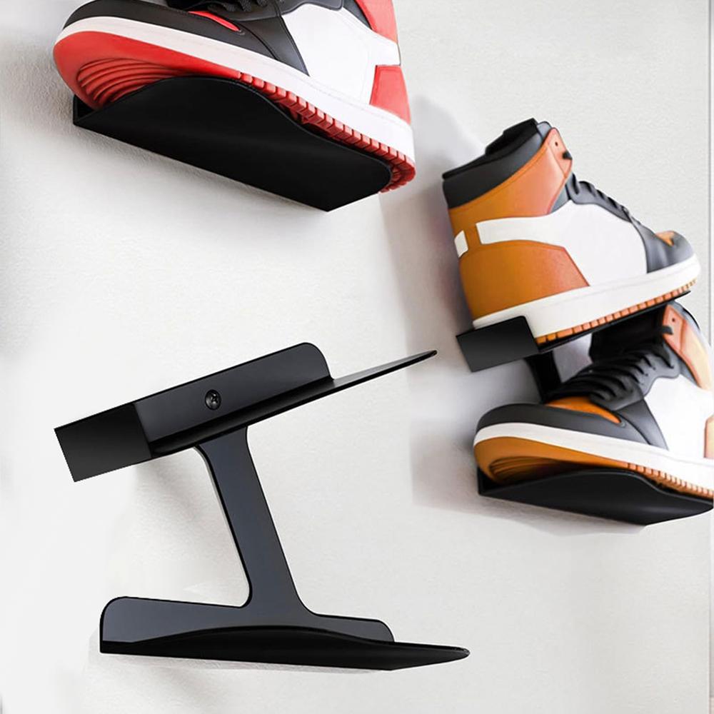Schwebendes Ausstellungs-Schuhregal, Sportschuhhalterung, Wandmontierte Sammler-Werbeausstellung, Schuhgeschäft Ausstellungswand