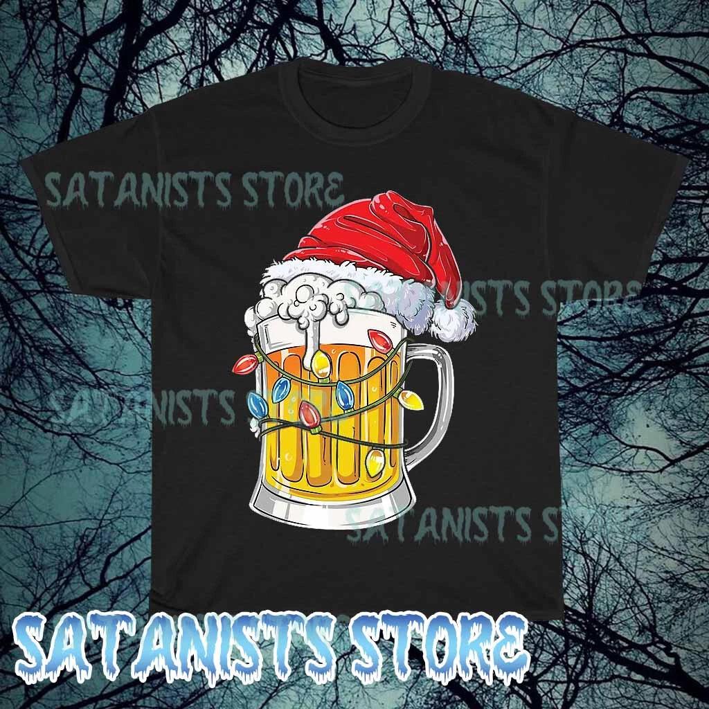 New Beer Christmas Mug Santa Reinbeer Logo Men s T-shirt funny size S to 5XL XL