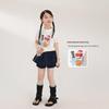 LUSON Girls' Xinjiang Cotton Short Sleeve T-Shirt