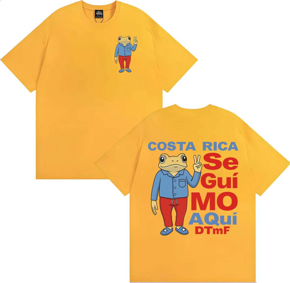 Bad Bunny Debi Tirar Mas Fotos DTMF T Shirt Costa Rica Se Gui Mo Aqui Tshirts Men Women Vintage 90s Cartoon Short Sleeve Tshirt