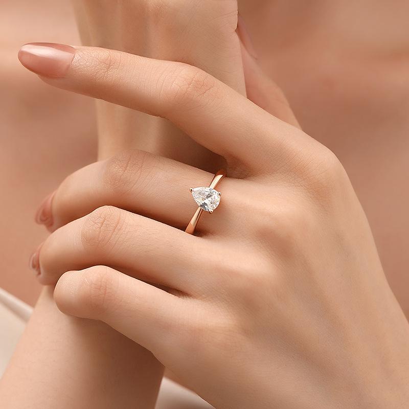 Fashion Light Luxury Love Ring Femininity Niche Couple Wedding Heart Ring