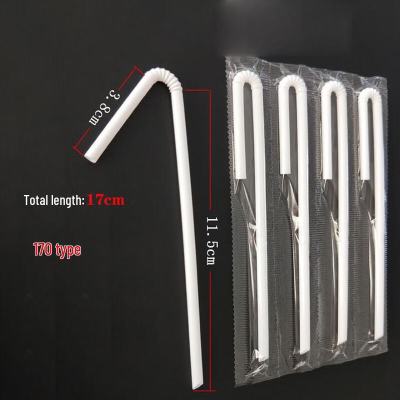 Homeglen U-Shaped Disposable Plastic Straws