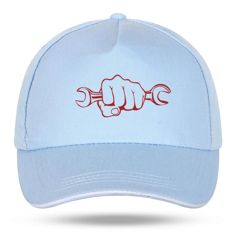 New Unisex Women Fashion Mechanic Holding A Wrench Funny Baseball Caps for Hip Hop Cotton Trucker Cap Bone Dad Hats