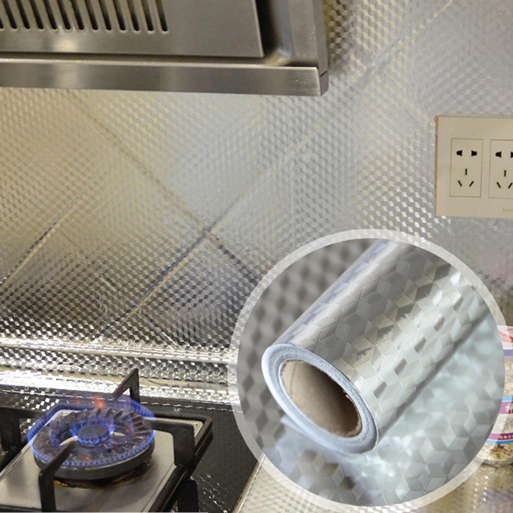 Buy [BD64] Kitchen Backsplash Wallpaper Peel and Stick Aluminum Foil